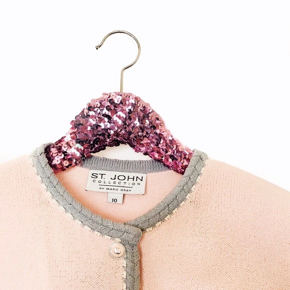 ✨Luxury✨ St. John blush pink knit jacket - Picture 4 of 8